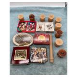 Candles, Plates, Cards, and Tins