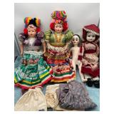 Five Assorted Dolls