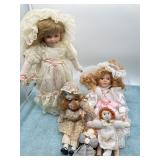 Porcelain and Fabric Dolls