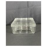 Clear Glass Storage Box, 4 x 8 1/2 Inch