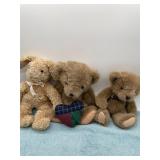 Three Plush Toys and Patchwork Heart
