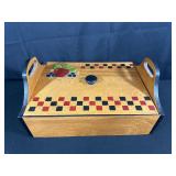 Decorative Wooden Box With Hand-Painted Design