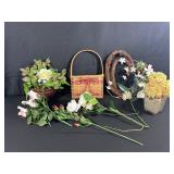 Decorative Floral and Basket Lot