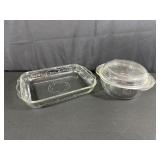 Glass Bakeware Set with Floral Design
