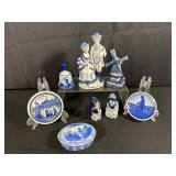 Blue and White Dutch-Themed Ceramics