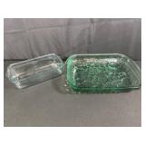 Green and Clear Glass Bakeware
