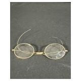Gold-Tone Metal Wireframe Eyeglasses