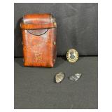 Leather Cigarette Case With Accessories