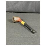 Wooden Tobacco Pipe With Carved Detailing