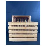 Wooden Slatted Storage Crates