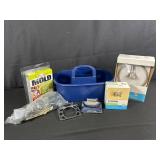 Moen Items and Mold Test Kit in a Otganizer Caddy