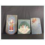Hand-Painted Holiday Slate Decorations