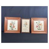 Three Framed Cross-Stitch Pieces