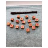 Yamaha Recorder and Wooden Alphabet Blocks