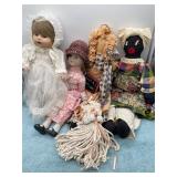 Five Handmade Dolls
