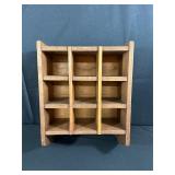 Wooden Shelf Organizer with 9 Compartments