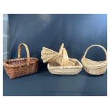 Four Woven Hand Baskets