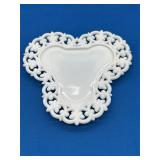 Rare Fenton #6219 Lace Edge Triangle Tray