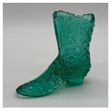 Fenton Colonial Green Glass Boot