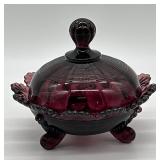 Mosser Glass Amethyst Klondyke Candy Dish
