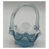 Fenton Valencia Pattern Salem Blue Basket
