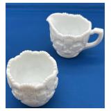 Westmoreland Glass Old Quilt Milk Glass Set