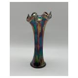 Fenton Swung Iridescent Carnival Vase