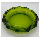 Viking Diamond Point Avocado Green Ashtray