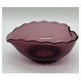 Cambridge Glass Amethyst Fancy Edge Bowl