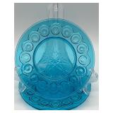 LE Smith Moon and Stars Blue Glass Plates