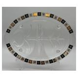 Galaxie Glass Clear 14-Inch Glass Platter