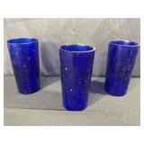 Fenton Cobalt Blue Iced Tea Glasses
