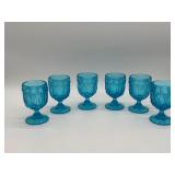 6 L.E. Smith Moon and Stars Goblets
