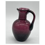 Pilgrim Glass Amethyst Crackle Mini Pitcher
