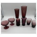 Amethyst-Colored Glassware Collection