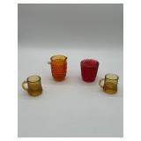 Pressed Glass Items in Hobnail Design
