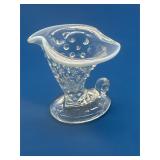 Fenton Opalescent Hobnail Cornucopia Vase