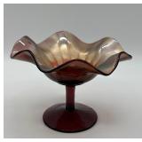 Fenton Amethyst Carnival Glass Compote