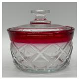 Indiana Glass Gazebo Ruby Stained Dish
