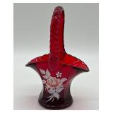 Westmoreland Glass Ruby Red Bridal Basket