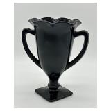 L.E. Smith Black Amethyst Vase