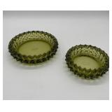 Fenton Glass Hobnail Ashtray Set
