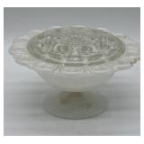 Anchor Hocking Old Colony Milk Glass Compote