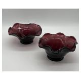 Pennsylvania Glass Co Black Amethyst Bowls