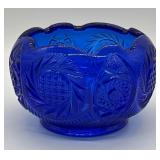 Fenton Cobalt Blue Rose Bowl