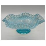 Blue Opalescent Compote by EAPG