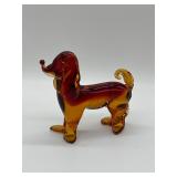 Murano Art Glass Sommerso Poodle Figurine