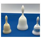 Three Fenton Glass Bells