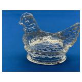 J.H. Millstein Co. Clear Glass 'Chicken on Nest'