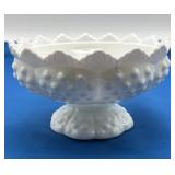 Fenton Hobnail Milk Glass Candle Bowl Base